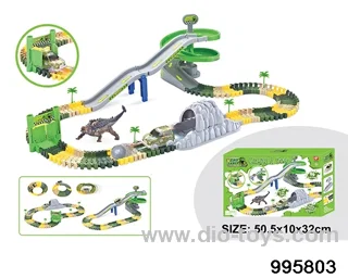 Electric dinosaur track in 96PCS color box