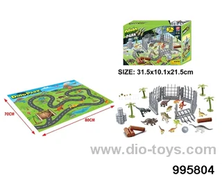 Electric dinosaur track in color box