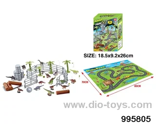 Electric dinosaur track in color box