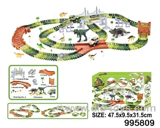 Electric dinosaur track in 240PCS color box