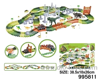 Electric dinosaur track in 216PCS color box