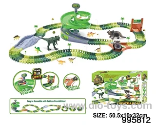 Electric dinosaur track in 168PCS color box