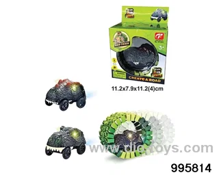 Electric dinosaur track in 24PCS window box