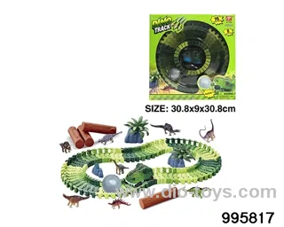 Electric dinosaur track in 78PCS window box