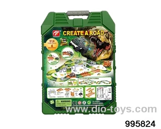 Electric dinosaur track in 216PCS Hand box