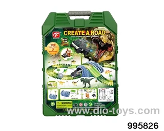 Electric dinosaur track in 120PCS Hand box
