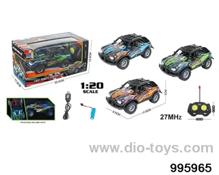 1:20 4ch PVC shell short card off-road rc racing cool LED light in window box