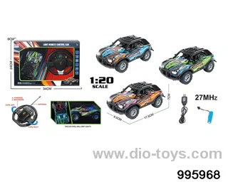 1:20 4ch PVC shell short card off-road rc racing cool LED light suspended steering wheel in window box