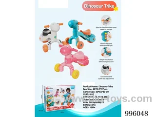 Dinosaur sliding walker (mixed with three colors) in color box