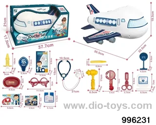 Medical kit+aircraft in display box