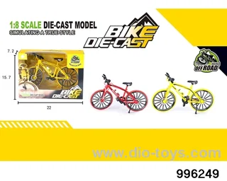 Alloy off-road bicycle in window box