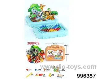 Mixed assembly of animal and mushroom nails (287PCS) in Plastic film