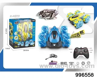 Light and music double-sided side stunt car (2.4G power pack) in window box