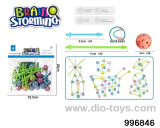 Building block toy in PP bag with header