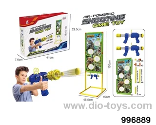 24 rounds of double-air gun+dinosaur target in color box