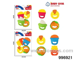 Baby ring gum in 4pcs PP bag with header