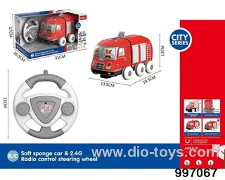 2.4G RC 2ch plush fire truck in display box