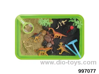 space sand play set in plastic box