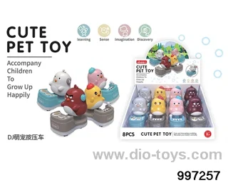 Cute and funny press car chicken (red) in color box