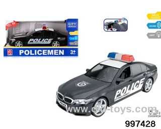 1:16 friction police car with light/sound