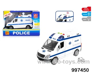 1:32 friction police car with light/sound