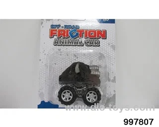 Inertia/return animal vehicle - bison in Blister card