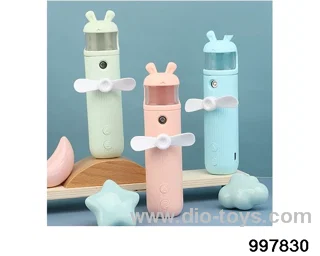 Cute Rabbit Hand held spray Fan in color box