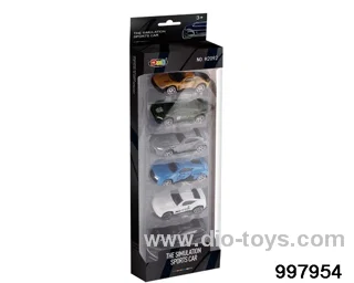6pcs 1:64 free wheel alloy car