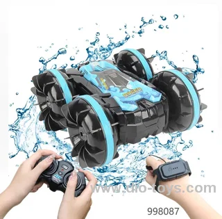 2.4G remote control amphibious stunt vehicle dual remote control version