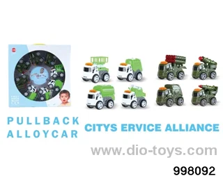 8pcs friction alloy car