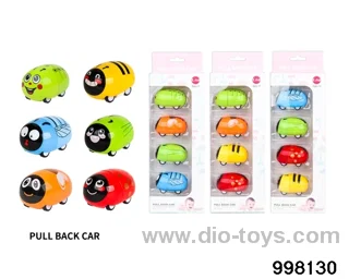 4pcs pull back alloy car