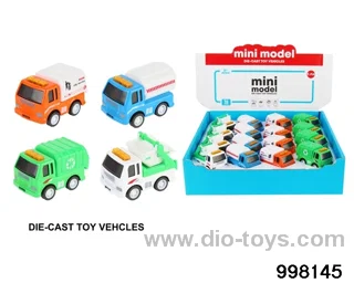 16pcs pull back alloy car