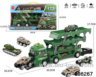 container truck with 6pcs alloy car