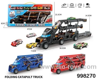 Medium sized catapult folding sliding truck with 6 metal cars