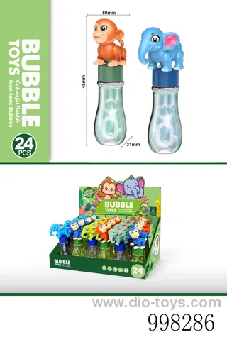 Elephant and Monkey Bubble Sticks -2 model  5 colors  mixed packs -24 PCS/box