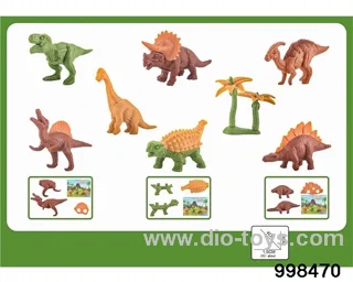 Assembling dinosaurs in opp bag