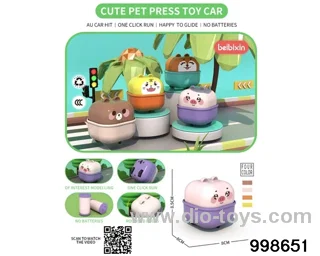 cute pet Press toy car