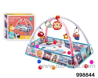 Infant multi-function fence fitness rack with 8 sea balls in color box