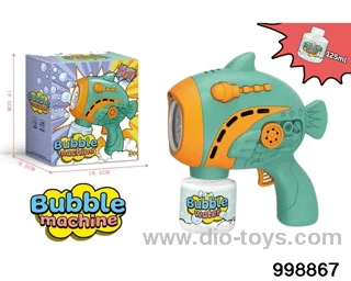 bubble gun with light/music