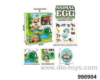 New animal steering wheel twist eggs (7 eggs) in window box