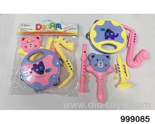 Cartoon baby music suit in PP bag with header