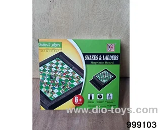 Magnetic snake ladder game in color box