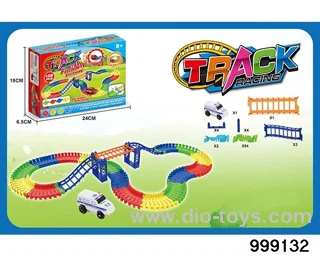Double-layer electric rail car in color box