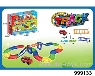 Double-layer electric rail car in color box