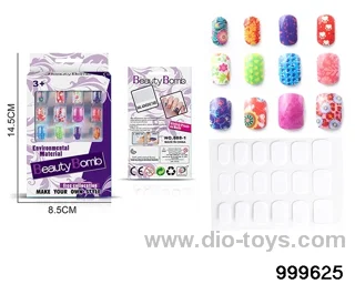 UV false nail patch in window box