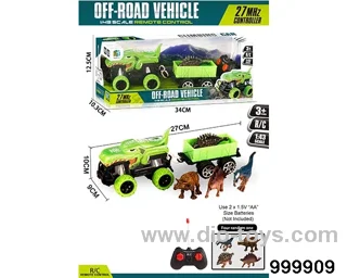 Dinosaur RC car in window box