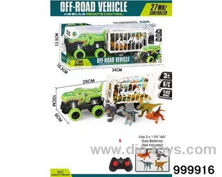 Dinosaur RC car in window box