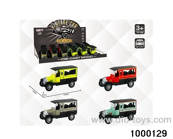 1:32 simulated return alloy car  in display box