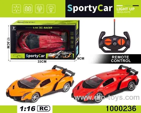 1:164-way Remote Control Racing Car with Lights (no electricity included)