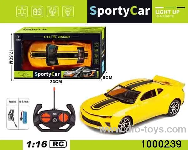 1:164-pass Remote Control Racing Car with Lights (electric included)
